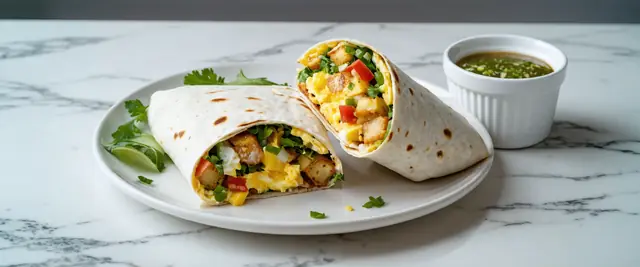 Breakfast Burritos with Salsa Verde Kick