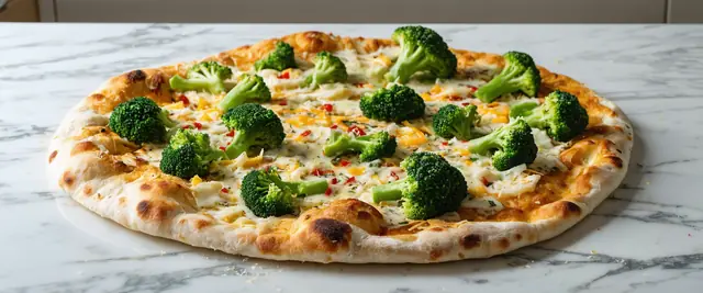 Broccoli and Cheddar Flatbread
