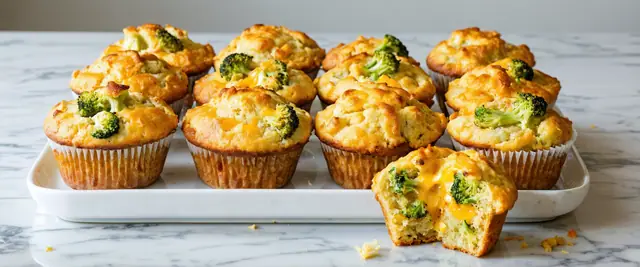 Broccoli-Cheddar Savory Muffins