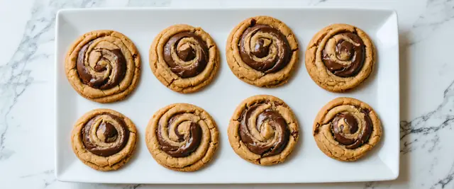 Brownie Swirl Peanut Butter Cookies