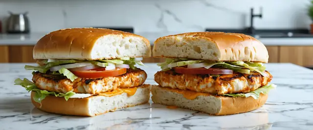 Buffalo Chicken Burger with Blue Cheese Dressing