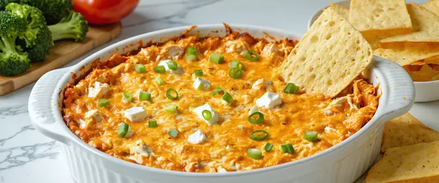 Buffalo Chicken Dip with Tortilla Chips