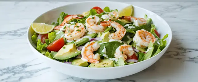 Cajun Shrimp and Avocado Salad with Creamy Cajun Dressing