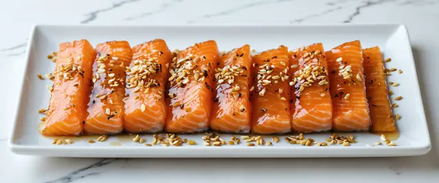 Salmon Candy with Sesame Seeds