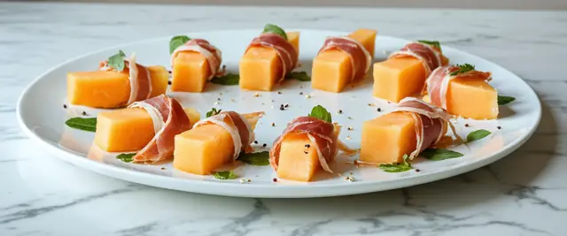 Cantaloupe Wrapped in Prosciutto
