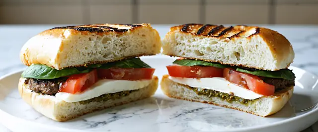 Caprese Burger with Pesto