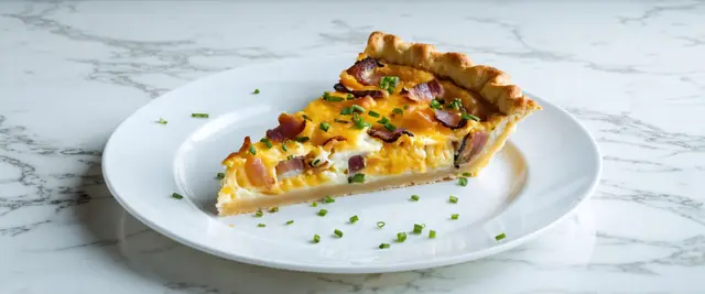 Caramelized Onion and Bacon Quiche with Gruyère