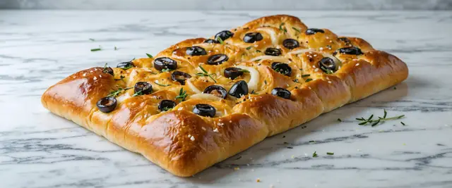 Caramelized Onion and Olive Focaccia