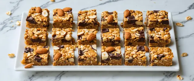 Carob and Date Energy Bars with Coconut Flakes