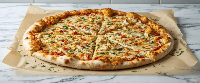 Cauliflower Pizza Crust with Roasted Garlic and Herb Olive Oil
