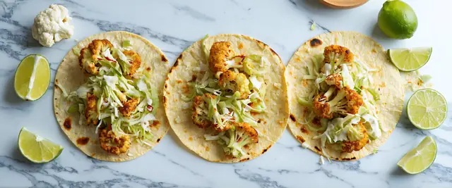 Cauliflower Tacos with Slaw