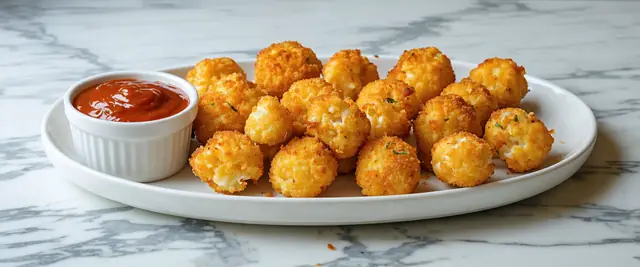 Cauliflower Tots with Ketchup
