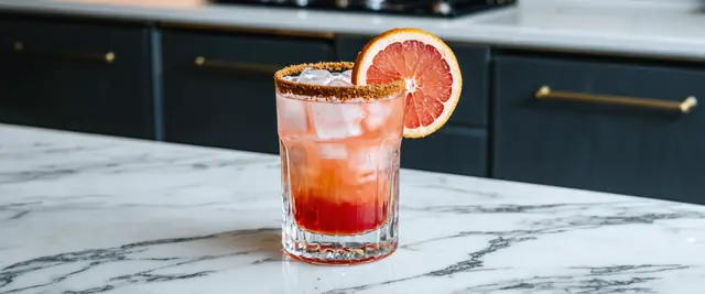 Chai Spice Paloma with Cinnamon Rim