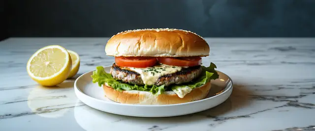 Charred Lemon Herb Turkey Burgers