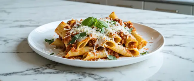 Cheesy Baked Ziti with Mild Marinara Sauce
