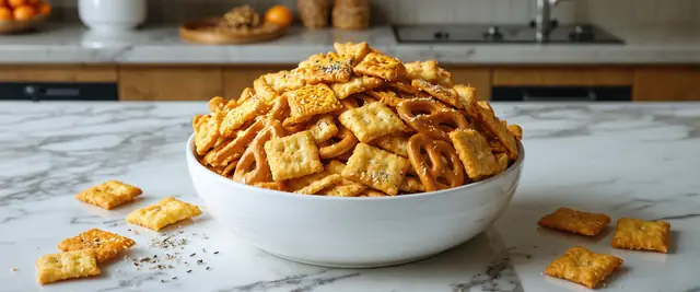 Cheesy Everything Bagel Snack Mix