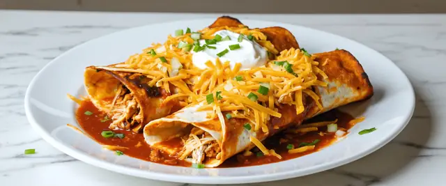Chicken Enchiladas with Folded Cheese