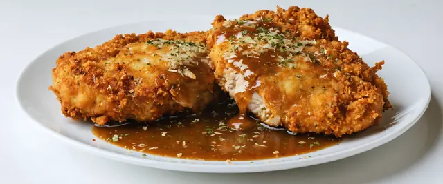 Chicken Fried Steak with Garlic Parmesan Crust