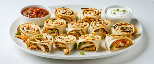 Chicken Quesadilla Roll-Ups