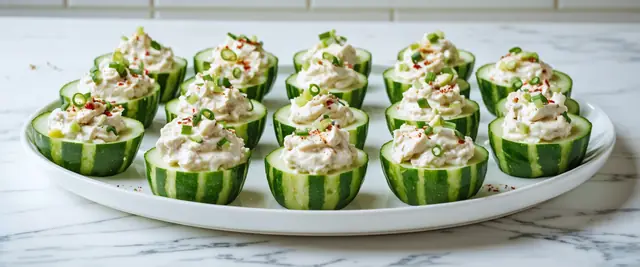 Chicken Salad Cucumber Cups