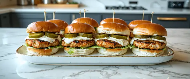Chicken Sliders with Pickles
