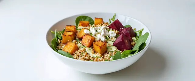 Chickpea Harvest Bowl with Roasted Root Veggies