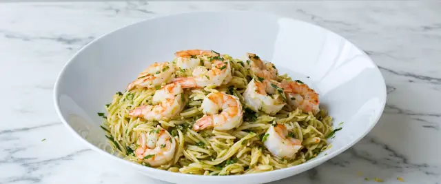 Chimichurri Shrimp with Lemon Orzo