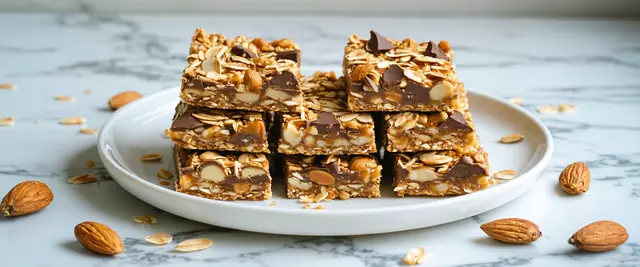 Chocolate Almond No-Bake Granola Bars