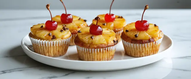 Chocolate Chip Pineapple Upside Down Cake Muffins