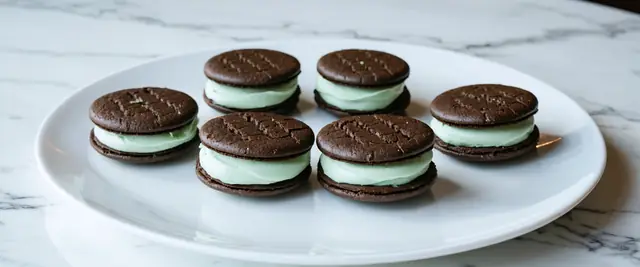 Chocolate Mint Sandwich Cookies