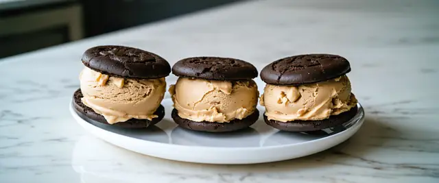 Chocolate Peanut Butter Ice Cream Sandwiches