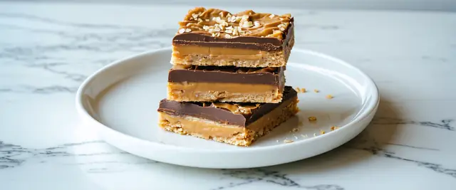 Chocolate Peanut Butter Oat Squares