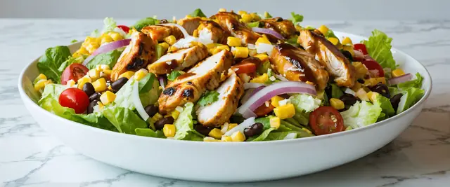 Chopped BBQ Chicken Salad with Corn and Black Beans