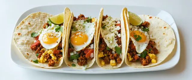 Chorizo and Egg Breakfast Tacos with Pickled Jalapeños