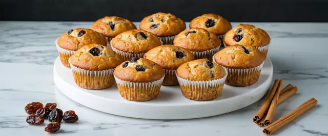 Cinnamon Raisin Chia Muffins