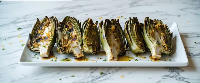 Citrus Marinated Grilled Artichokes