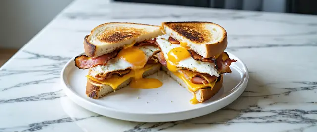 Classic Bacon Egg and Cheese Breakfast Sandwiches