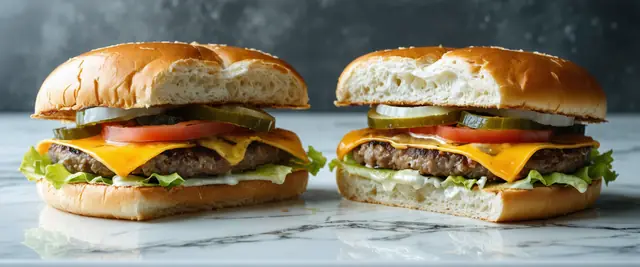 Classic Cheeseburger with Lettuce and Tomato