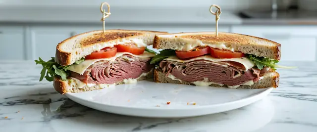 Classic Roast Beef and Horseradish Sandwich