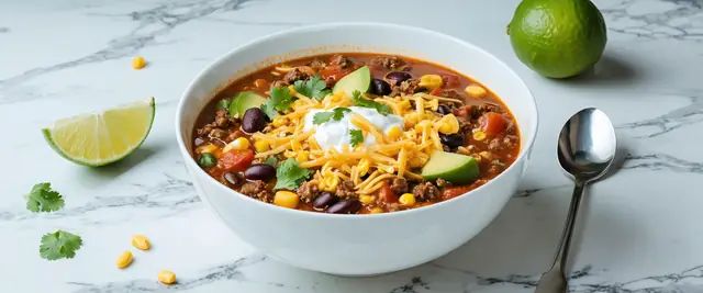 Classic Taco Soup with Avocado