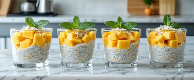 Coconut Chia Pudding with Mango