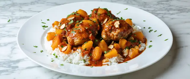 Country Captain Chicken with Apricots and Cilantro