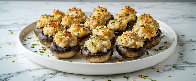 Crab Stuffed Mushrooms with Parmesan