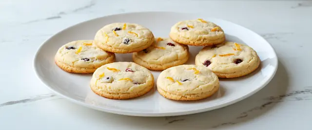 Cranberry Orange Shortbread Cookies