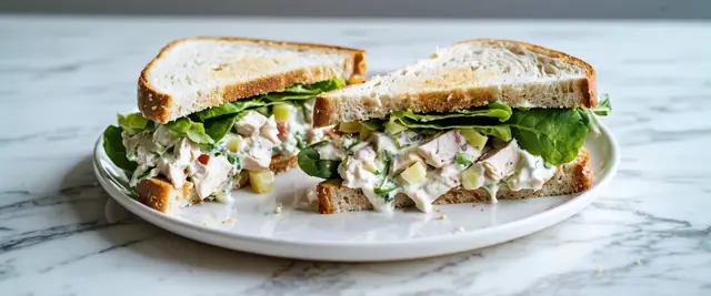 Creamy Chicken Salad Sandwiches with Dill, Celery, and Apples