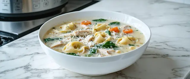 Creamy Chicken Tortellini Soup