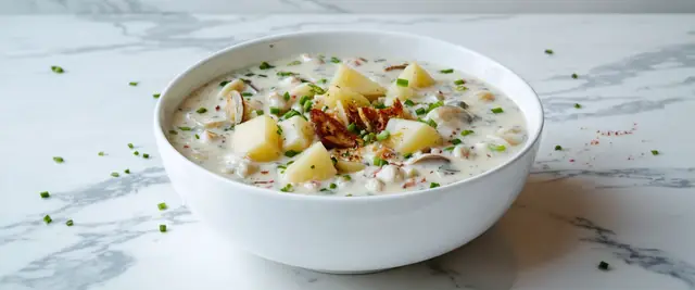 Creamy Clam Chowder with Smoked Paprika and Chives