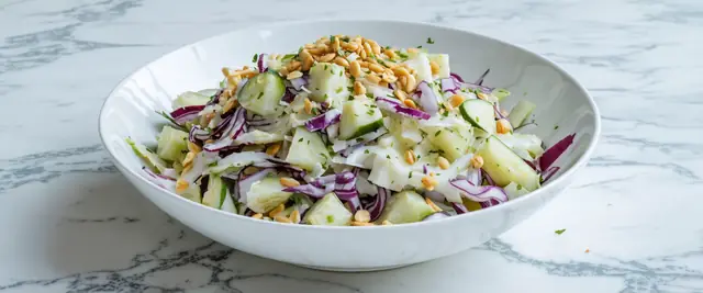 Creamy Green Goddess Chopped Cabbage Salad