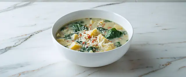 Creamy One-Pot Spinach and Artichoke Soup