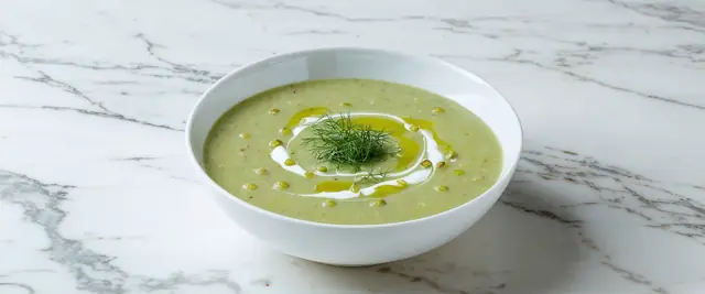 Cucumber Dill Gazpacho with Greek Yogurt